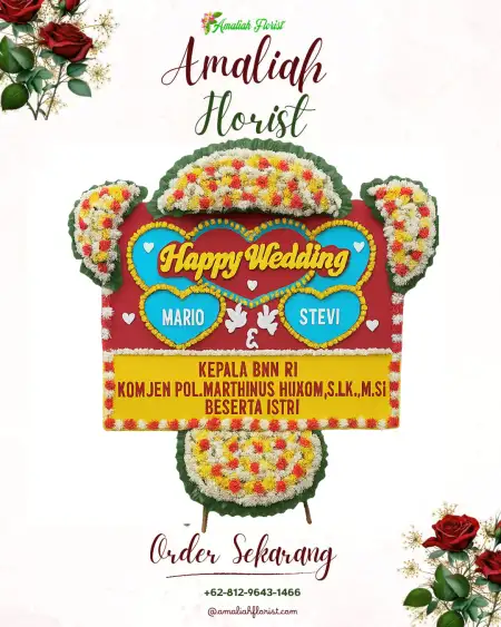 Papan Bunga Pernikahan Braja Sakti